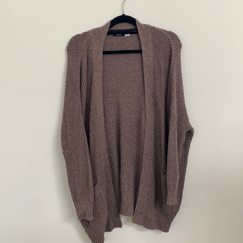 Urban Outfitters soft brown cozy long cardigan